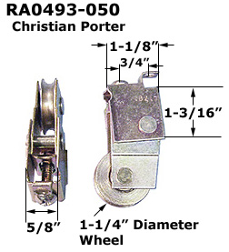 RA0493 - Patio Glass Door Roller Assemblies                           