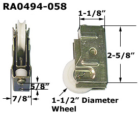 RA0494 - Patio Glass Door Roller Assemblies                           