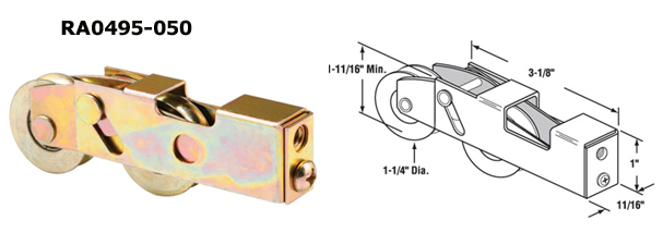 RA0495 - Patio Screen Door Rollers & Guides                           