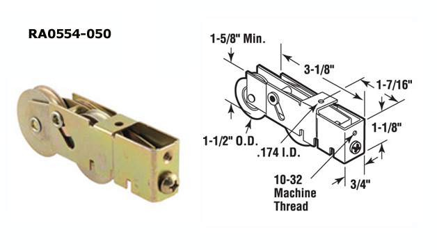 RA0554 - Patio Screen Door Rollers & Guides                           