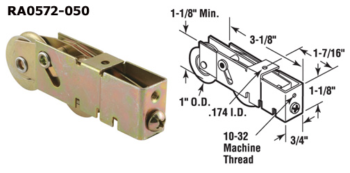 RA0572 - Patio Screen Door Rollers & Guides                           