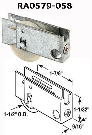 RA0579 - Patio Screen Door Rollers & Guides                           