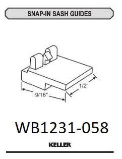 WB1231 - Sash Guide, Snap In                                          