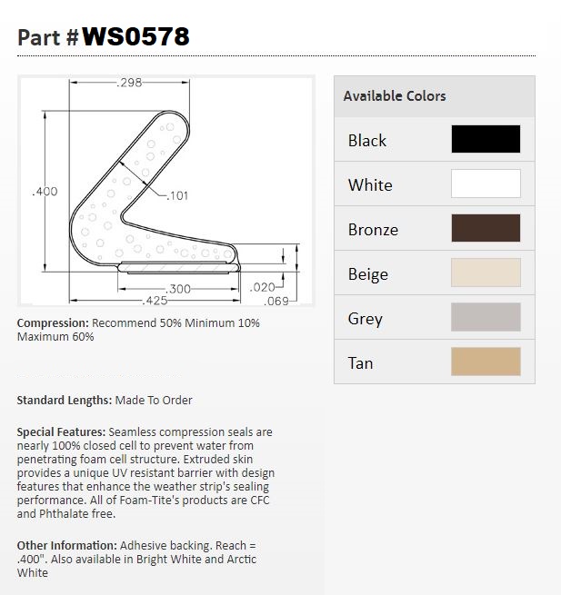 WS0578 - Door Seal                                                    