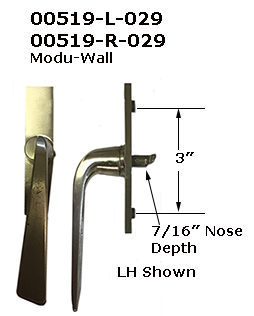 00519 - Casement Locking Handles, Modu-Wall                           