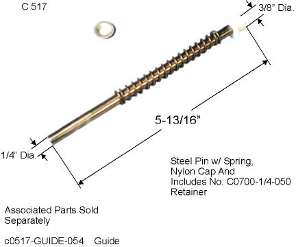 C0517 - 1/4 IN Metal Bi-Fold Guide Pins                               