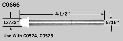 C0666 - 1/4 IN Metal Bi-Fold Guide Pins                               