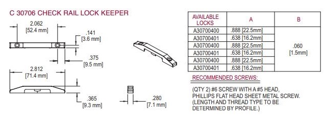 C30706 - Keeper & Strikes                                             