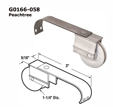 G0166 - Patio Screen Door Rollers & Guides                            