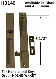H0140 - Patio Glass Door Handles (Flush Mount)                        